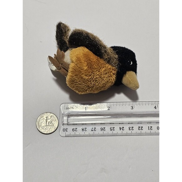 Folkmanis Mini Robin Finger Puppet 3" Collectible Small Fabric Trinket - Picture 2 of 3